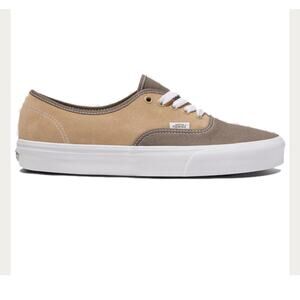 NEW Vans Womens Authentic Canvas Suede Block Brown Low Top Sneaker Shoes 8.5